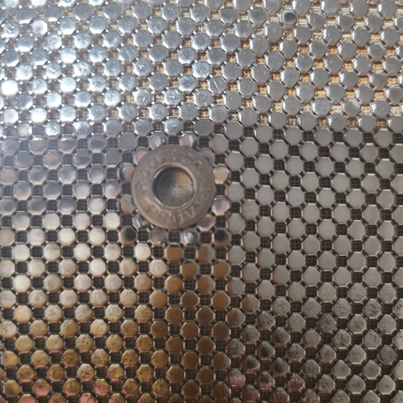 Vintage Whiting & Davis Silver Mesh Envelope Snap Closure Clutch Handbag - Picture 6 of 16